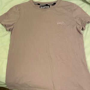 Superdry basic tshirt, US size 6, lavender color.